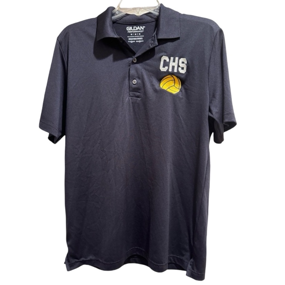 Gildan Performance Polo Shirt - CHS Volleyball Embroidered Logo Blue Medium